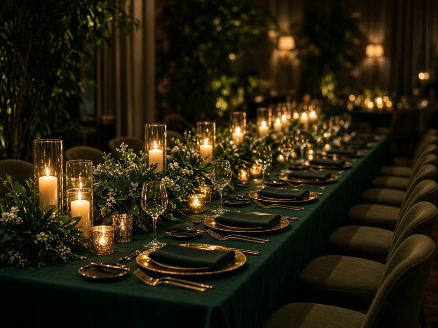 Table dressée pour une soirée événementielle BistroLoop